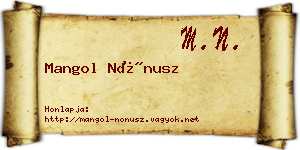 Mangol Nónusz névjegykártya